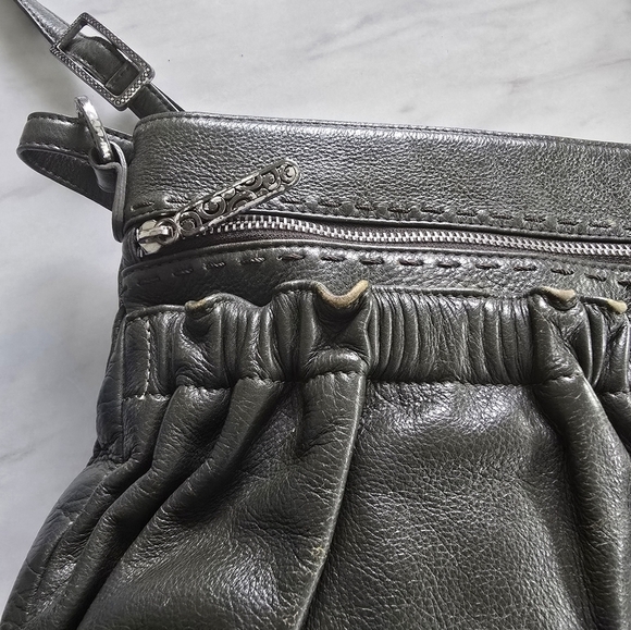 Brighton Crossbody Handbag Women Leather gathered pocket Small Luxury - Picture 5 of 15
